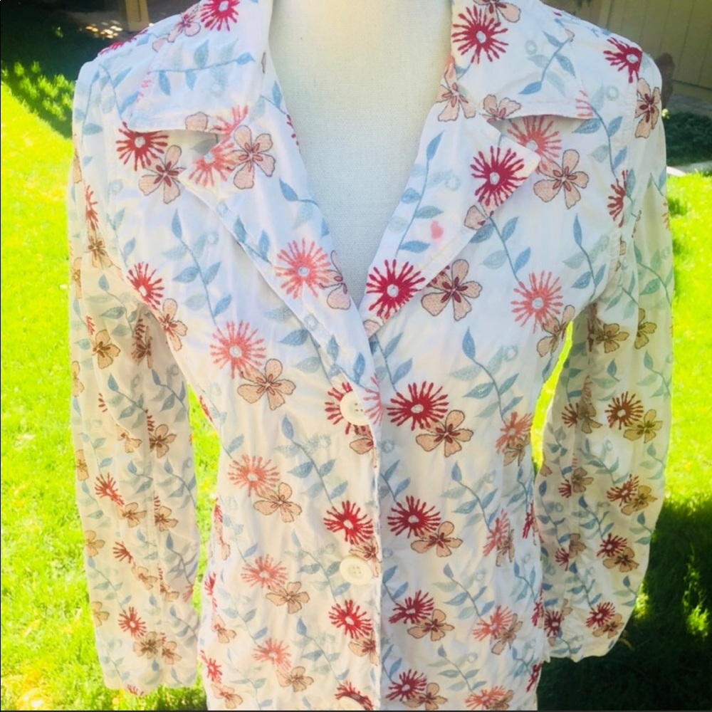 Johnny Was Embroidered Jacket Size Medium